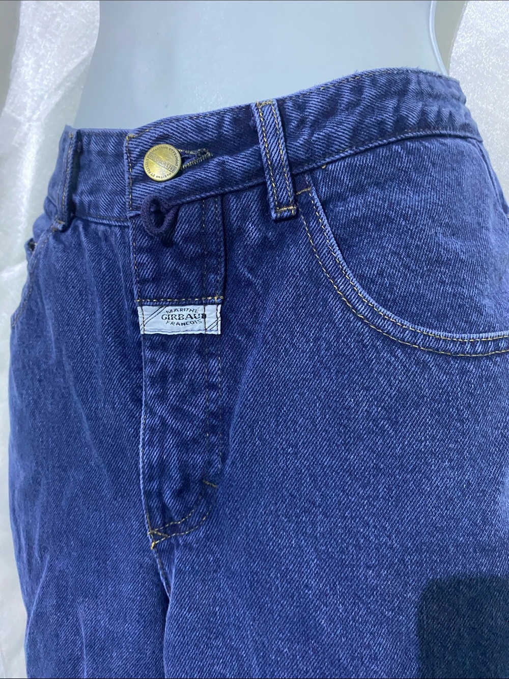 VTG 90’s/00’s Marithe + François Gibraud High-Rise Straight Leg Jeans -Navy Blue - Picture 3 of 8